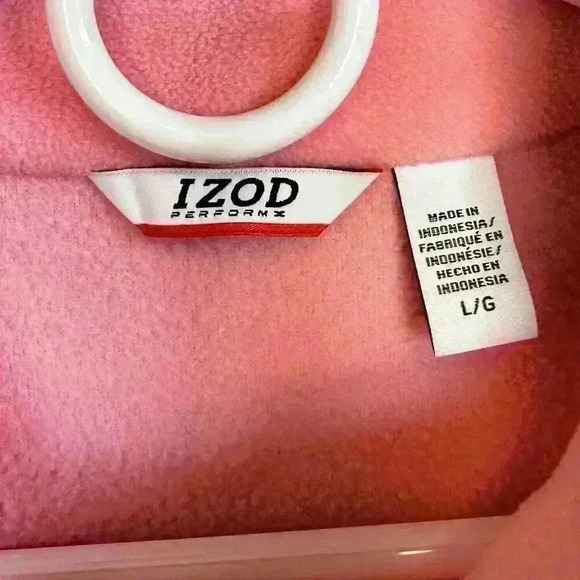 Izod Performance Fleece Pullover 3/4 Zip Up Mock Neck Size Large - Picture 6 of 6